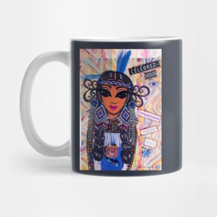 (French Version) Celebrate You - First Nations (Blue) Mug
